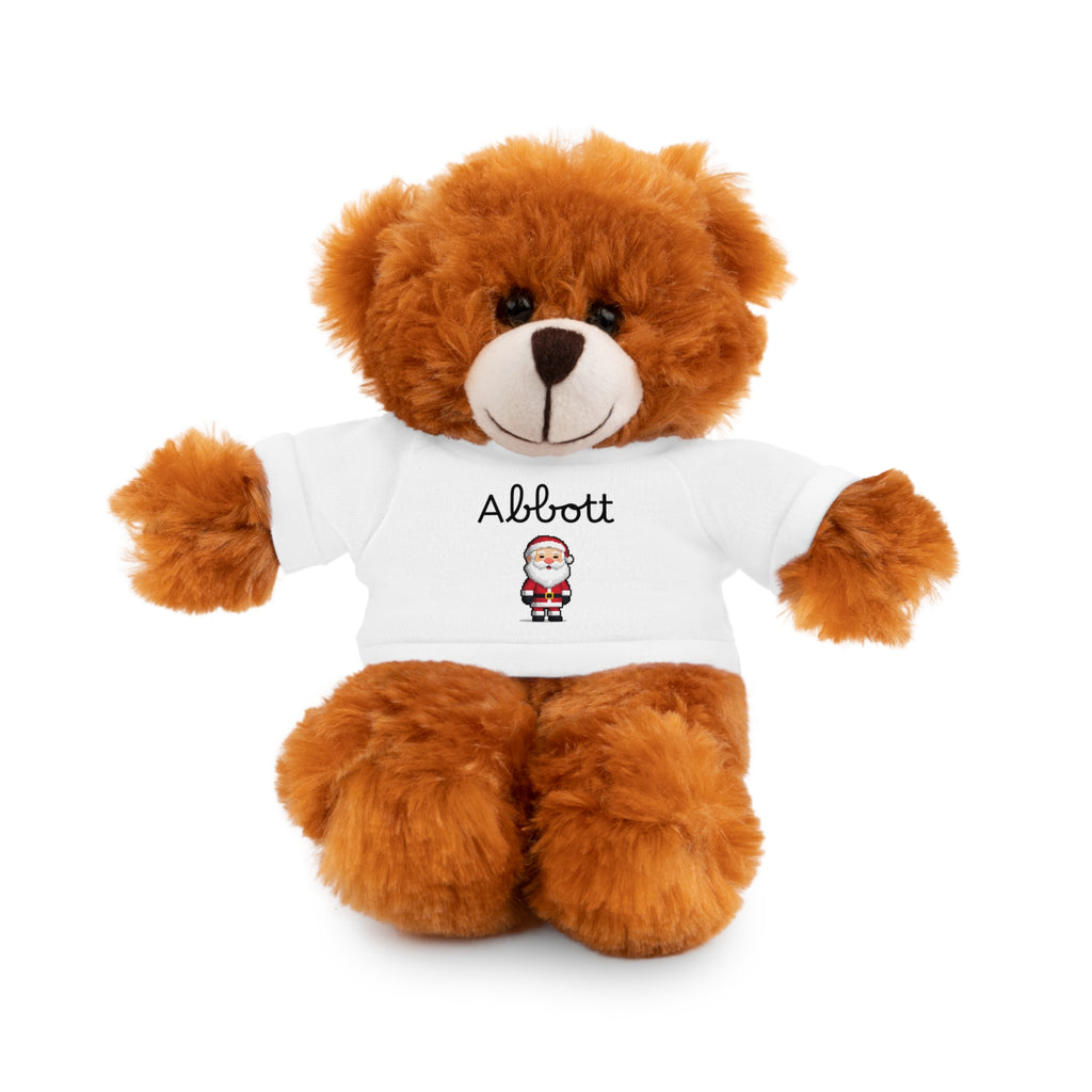 Personalized Tees on Stuffed Animals, Cute Gift for Kids, Birthday, Holidays, Plush Toy, Custom Bear