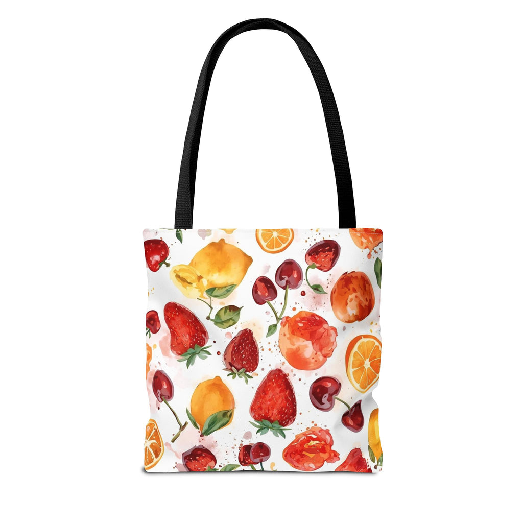Vibrant Fruit Tote Bag, Colorful Reusable Shopping Bag, Eco-Friendly Grocery Bag, Summer Beach Tote, Fruit Pattern Purse