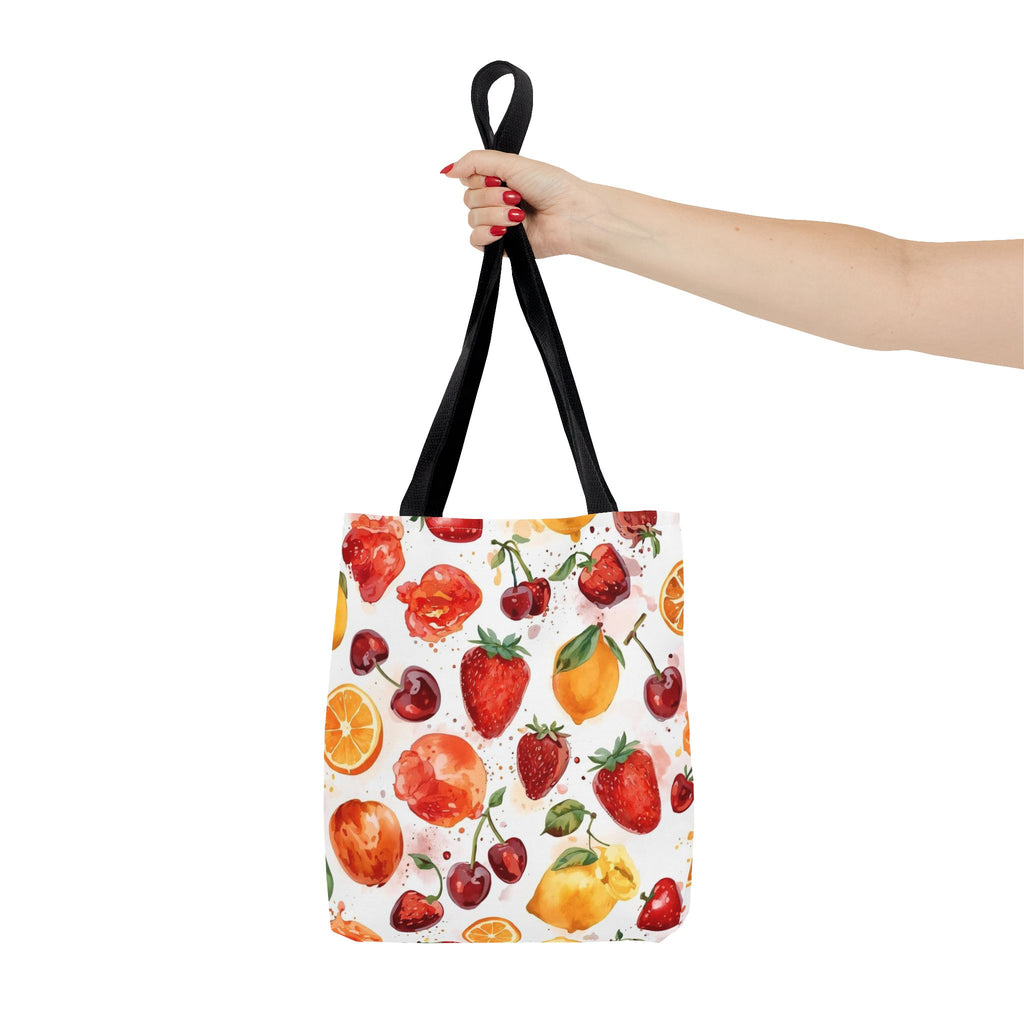 Vibrant Fruit Tote Bag, Colorful Reusable Shopping Bag, Eco-Friendly Grocery Bag, Summer Beach Tote, Fruit Pattern Purse
