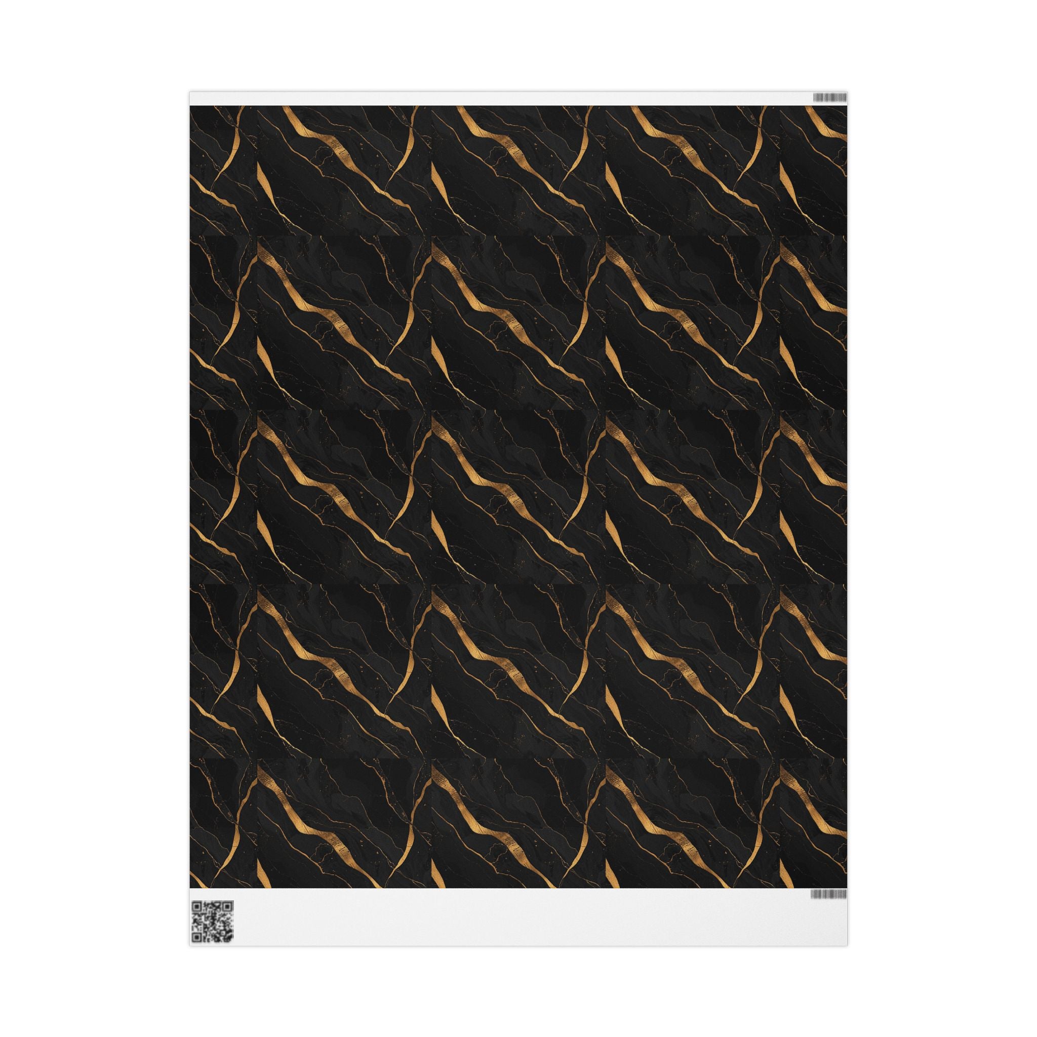 Elegant Black and Gold Wrapping Paper Roll, Luxury Gift Wrap for Christmas, Birthdays, Weddings, and Special Occasions