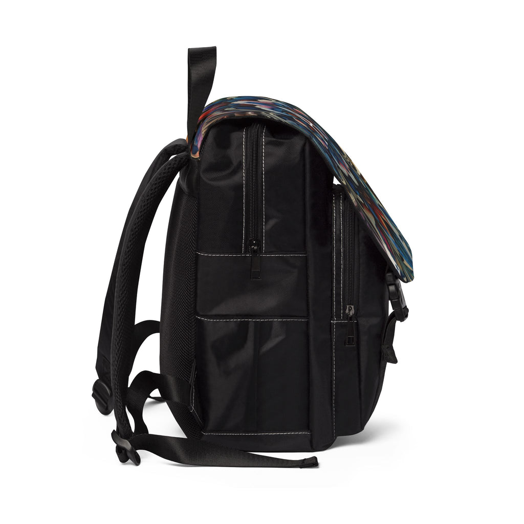 Colorful Floral Unisex Casual Shoulder Backpack, Cute Daypack for School, Travel, or Everyday Use, Personalized Gift Idea