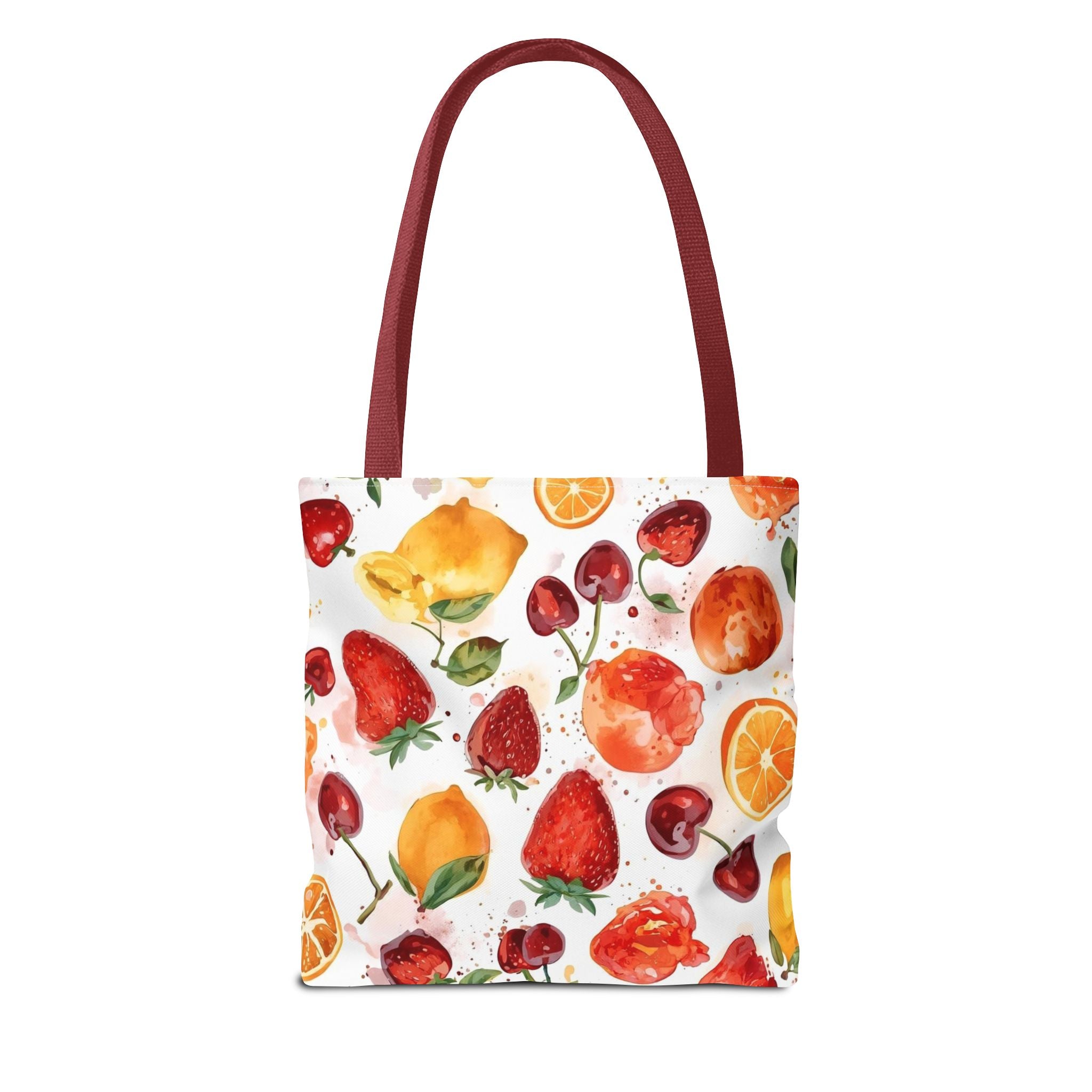 Vibrant Fruit Tote Bag, Colorful Reusable Shopping Bag, Eco-Friendly Grocery Bag, Summer Beach Tote, Fruit Pattern Purse