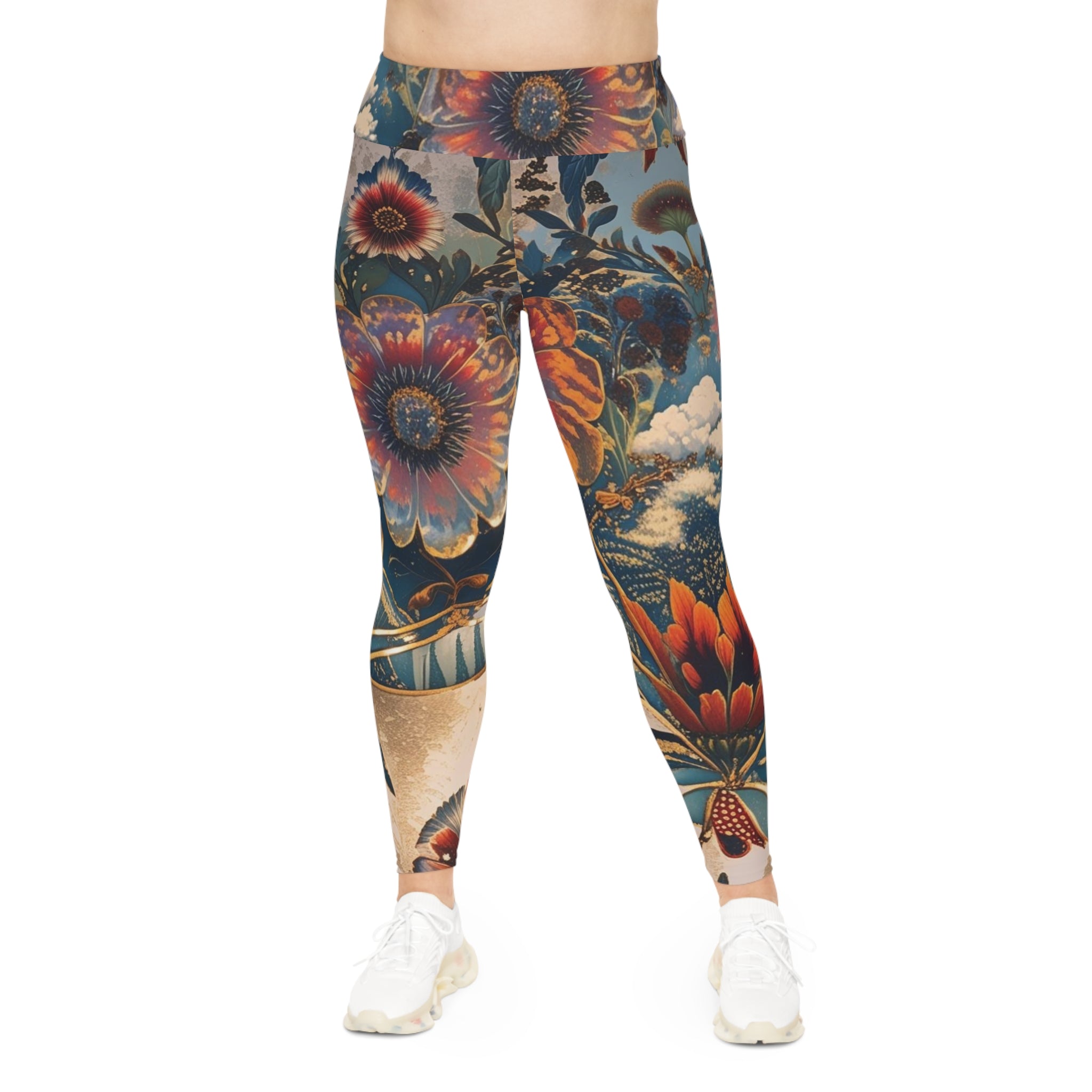Bohemian Floral Plus Size Leggings, Comfortable Activewear for Women, Unique AOP Print, Yoga & Athleisure Leggings, Perfect for Casual [...]