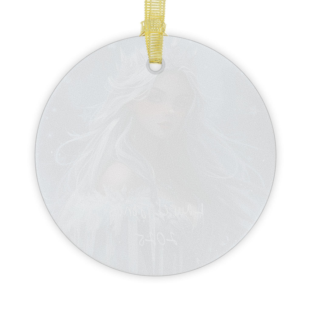 Glass Ornaments, Anime Style Snow Queen Ornament, Frozen Princess Decor, Winter Wonderland Decoration, Magical Ice Queen Bauble, Holiday