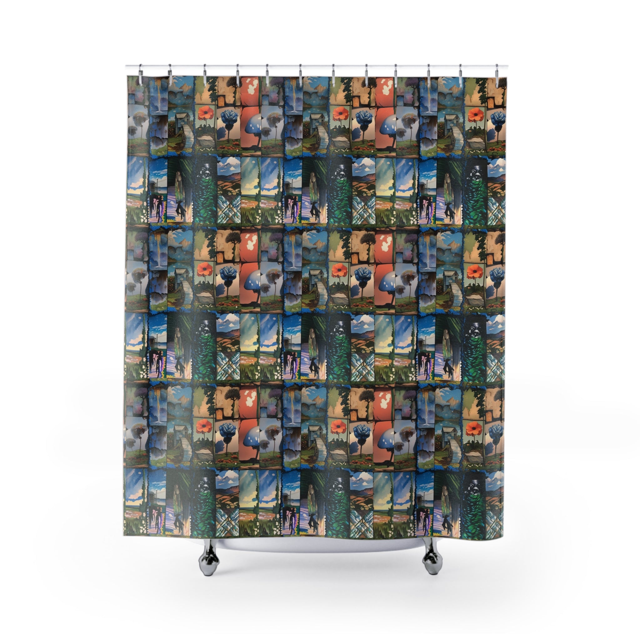 Nature-Inspired Shower Curtain, Artful Bathroom Decor, Unique Gift for Nature Lovers, Vintage Aesthetic Home Additions, Bohemian Style [...]