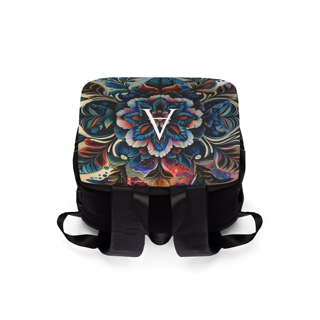 Colorful Floral Unisex Casual Shoulder Backpack, Cute Daypack for School, Travel, or Everyday Use, Personalized Gift Idea