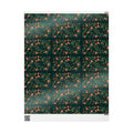Wrapping Paper, Green Rose Pattern Classic Design - Floral Gift Wrap for Birthdays, Weddings, Holidays, Crafting, Scrapbooking, Decor