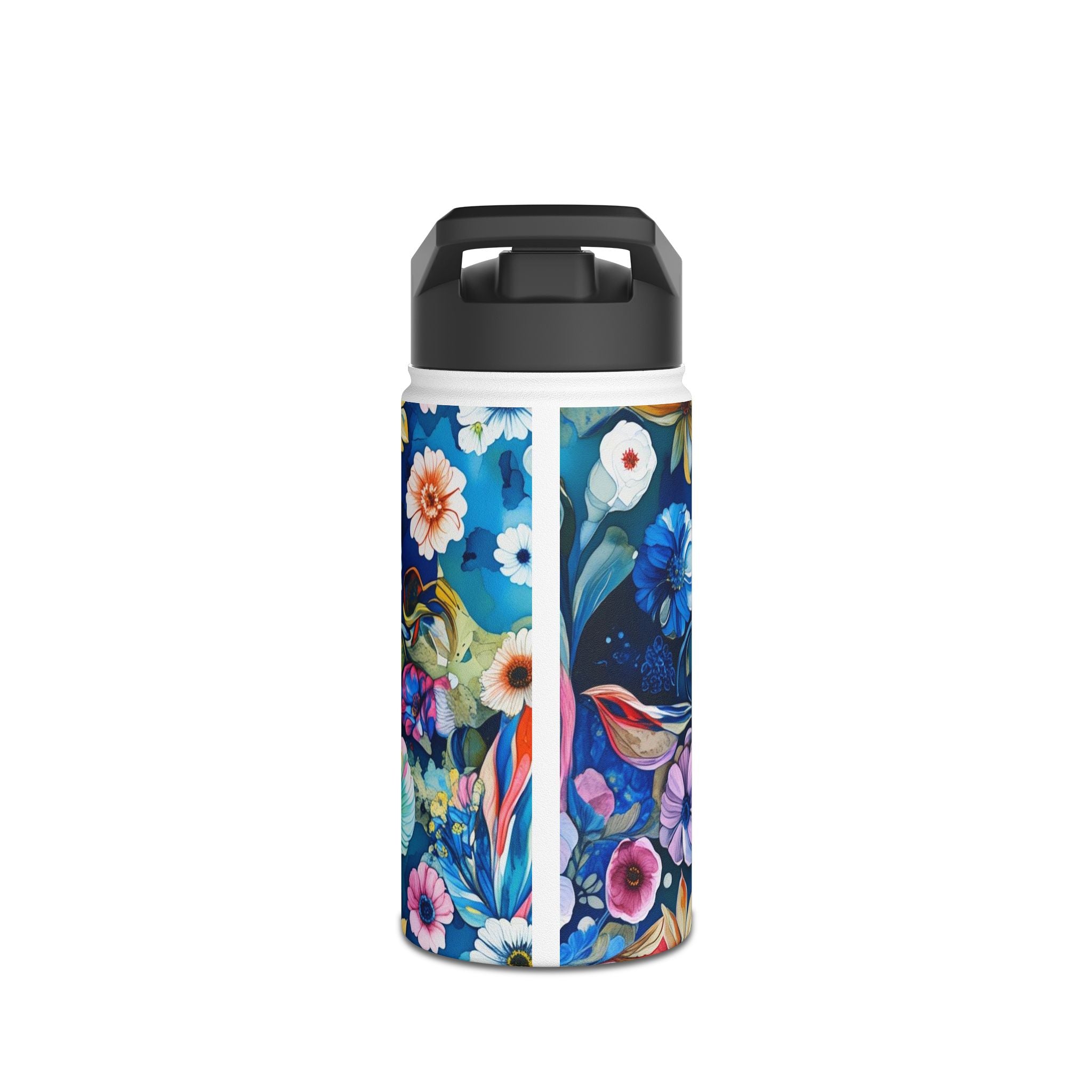 Vibrant Floral Stainless Steel Water Bottle, Colorful Flower Design, Eco-Friendly Hydration, Gift for Nature Lovers, Travel Companion