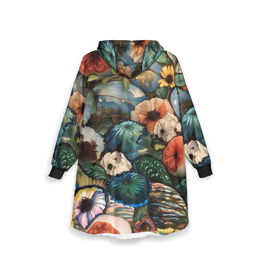 Cozy Floral Unisex Hooded Blanket - Perfect for Lounging, Movie Nights, and Gifts, Warm Blanket, Festival Blanket, Nature Inspired
