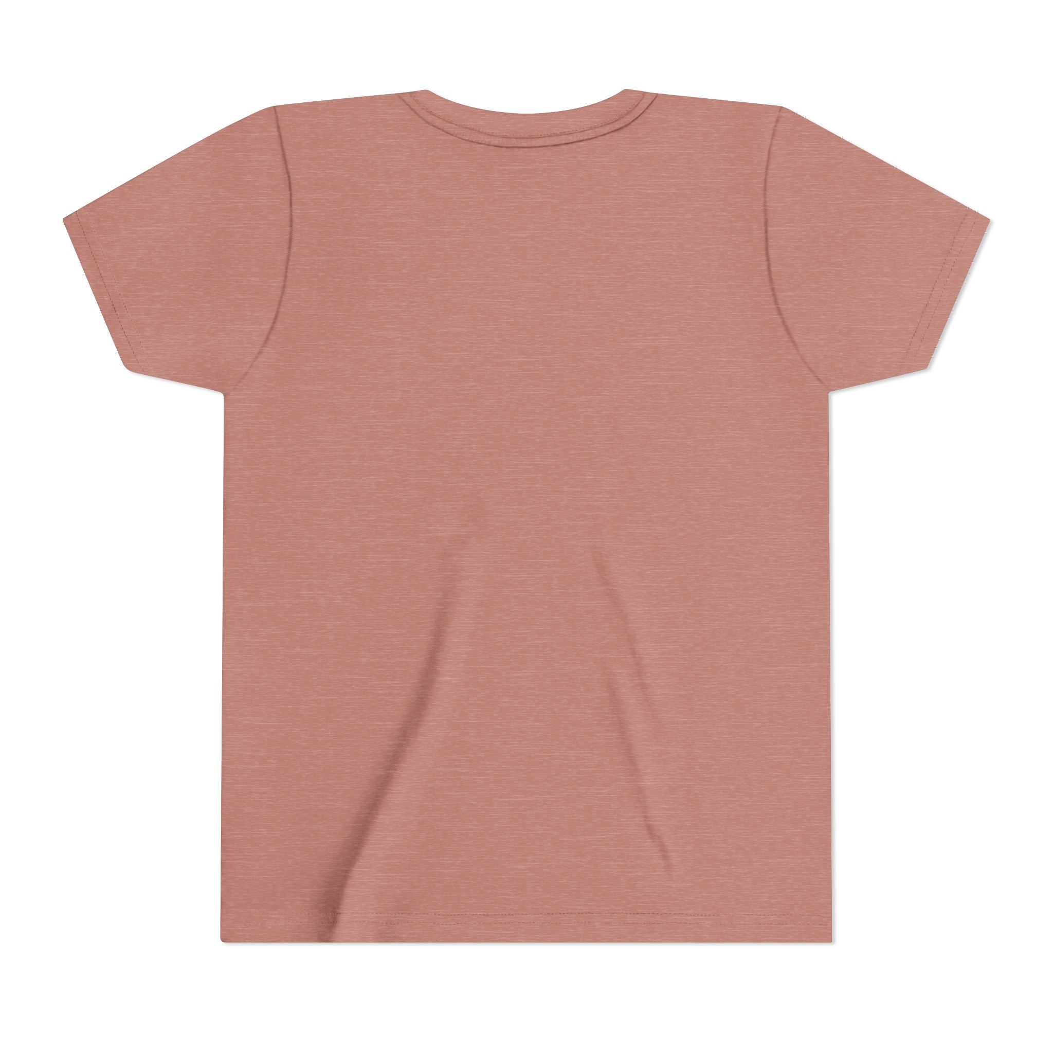 Youth Short Sleeve Tee with Floral Heart Design, Cute Love Tee for Kids, Perfect for Birthdays, Valentine's Day, Everyday Wear, Gift Idea