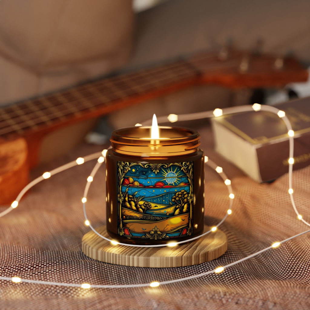 Nature-Inspired Scented Soy Candle | Amber Jar | Aromatherapy, Home Decor, Gift for Her, Self-Care, Eco-Friendly