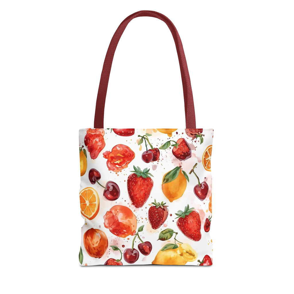 Vibrant Fruit Tote Bag, Colorful Reusable Shopping Bag, Eco-Friendly Grocery Bag, Summer Beach Tote, Fruit Pattern Purse