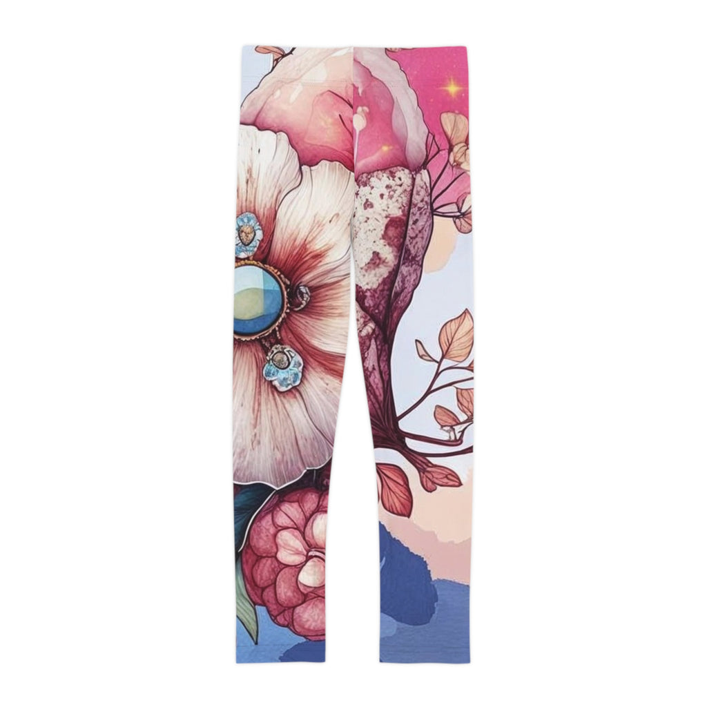 Kids Leggings, Floral Leggings, Children's Pants, Girls Leggings, Flower Pattern, Cute Leggings, Toddler Bottoms, Youth Apparel, Spring
