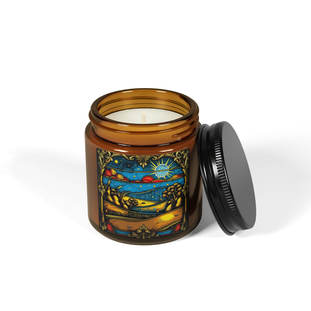 Nature-Inspired Scented Soy Candle | Amber Jar | Aromatherapy, Home Decor, Gift for Her, Self-Care, Eco-Friendly