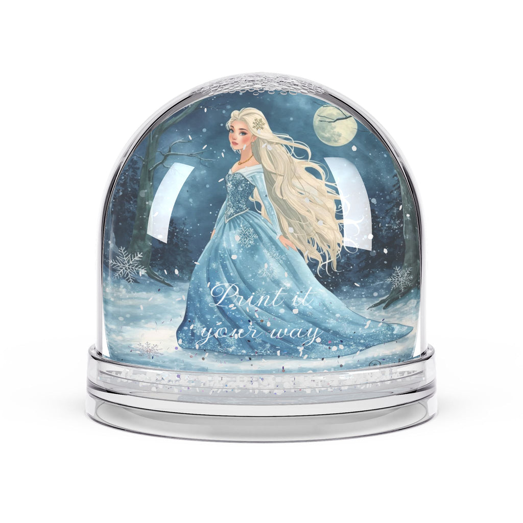 Snow Globe, Winter Decoration, Snow Queen Gift, Princess Ornament, Christmas Home Decor