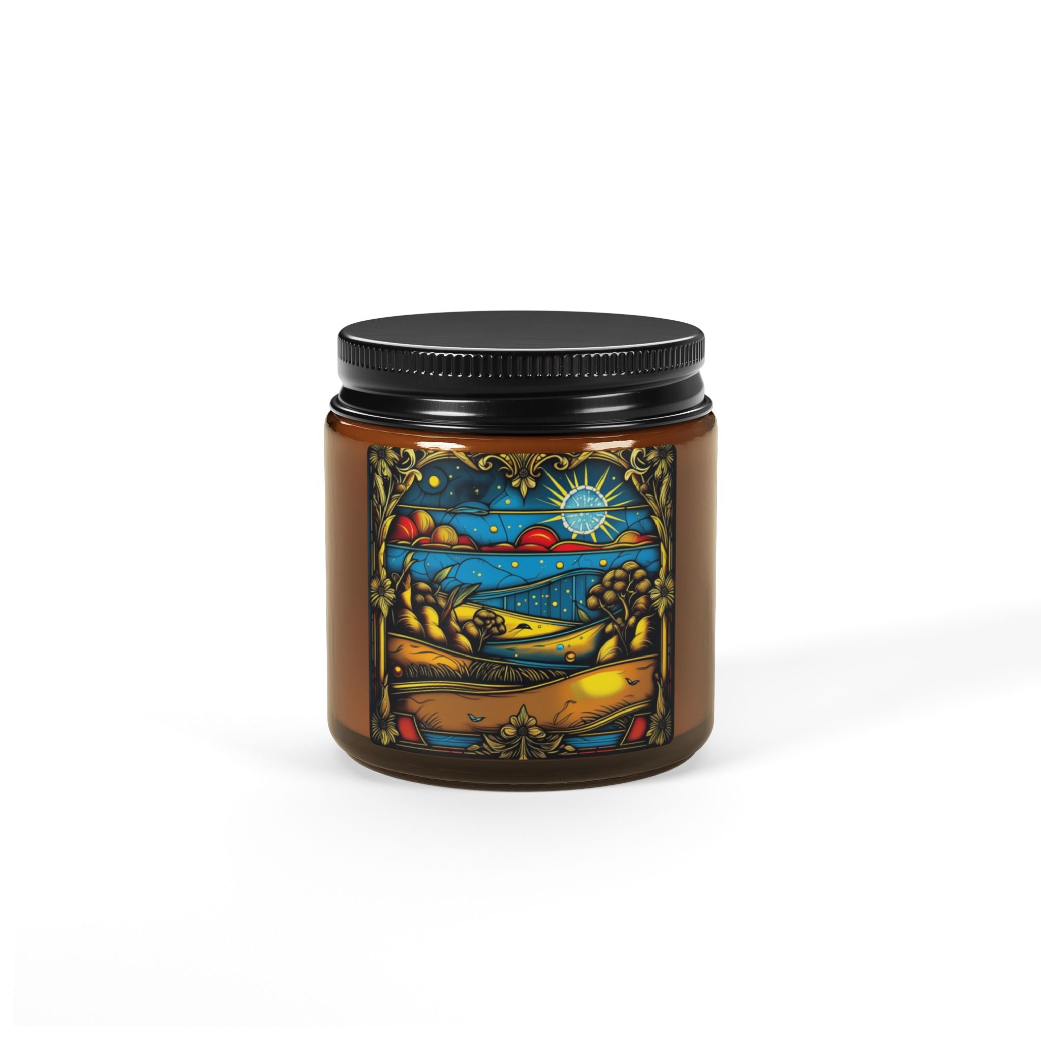 Nature-Inspired Scented Soy Candle | Amber Jar | Aromatherapy, Home Decor, Gift for Her, Self-Care, Eco-Friendly