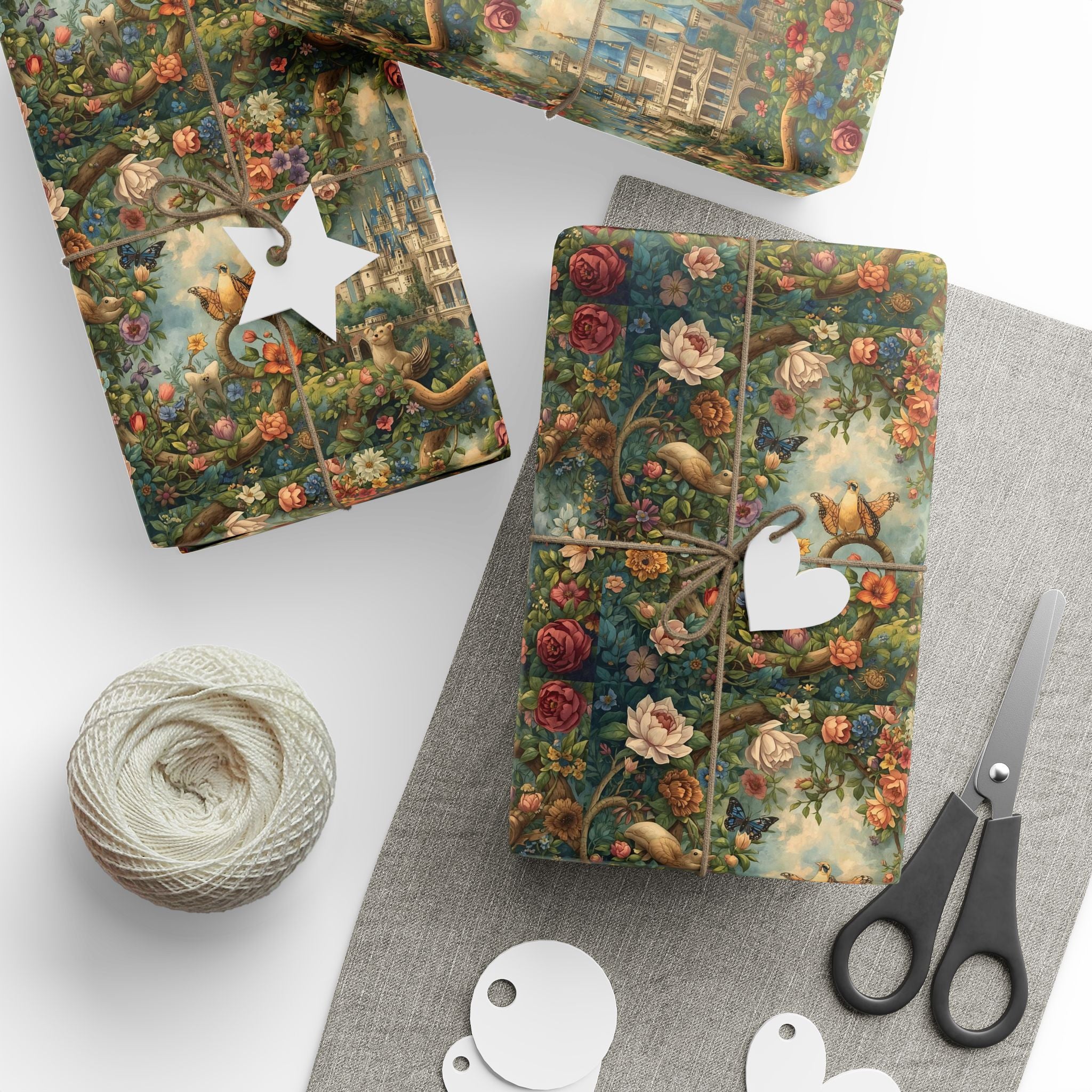 Charming Floral Wrapping Paper Rolls, Gift Wrap for Birthdays, Holidays, Celebrations, Eco-Friendly, Decorative Paper for All Occasions