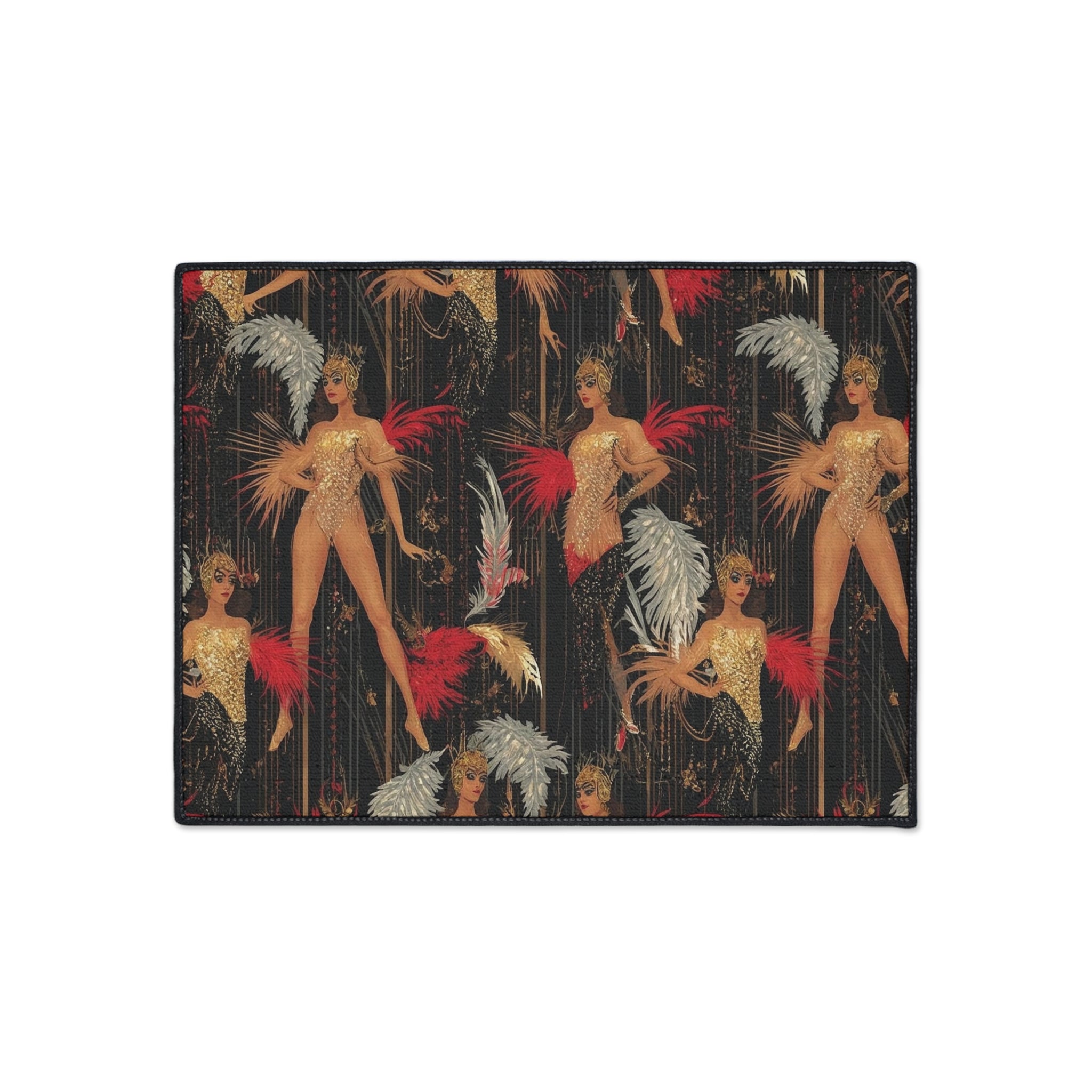 Showgirl Burlesque Dancer Heavy Duty Floor Mat | Vintage Vegas Pinup