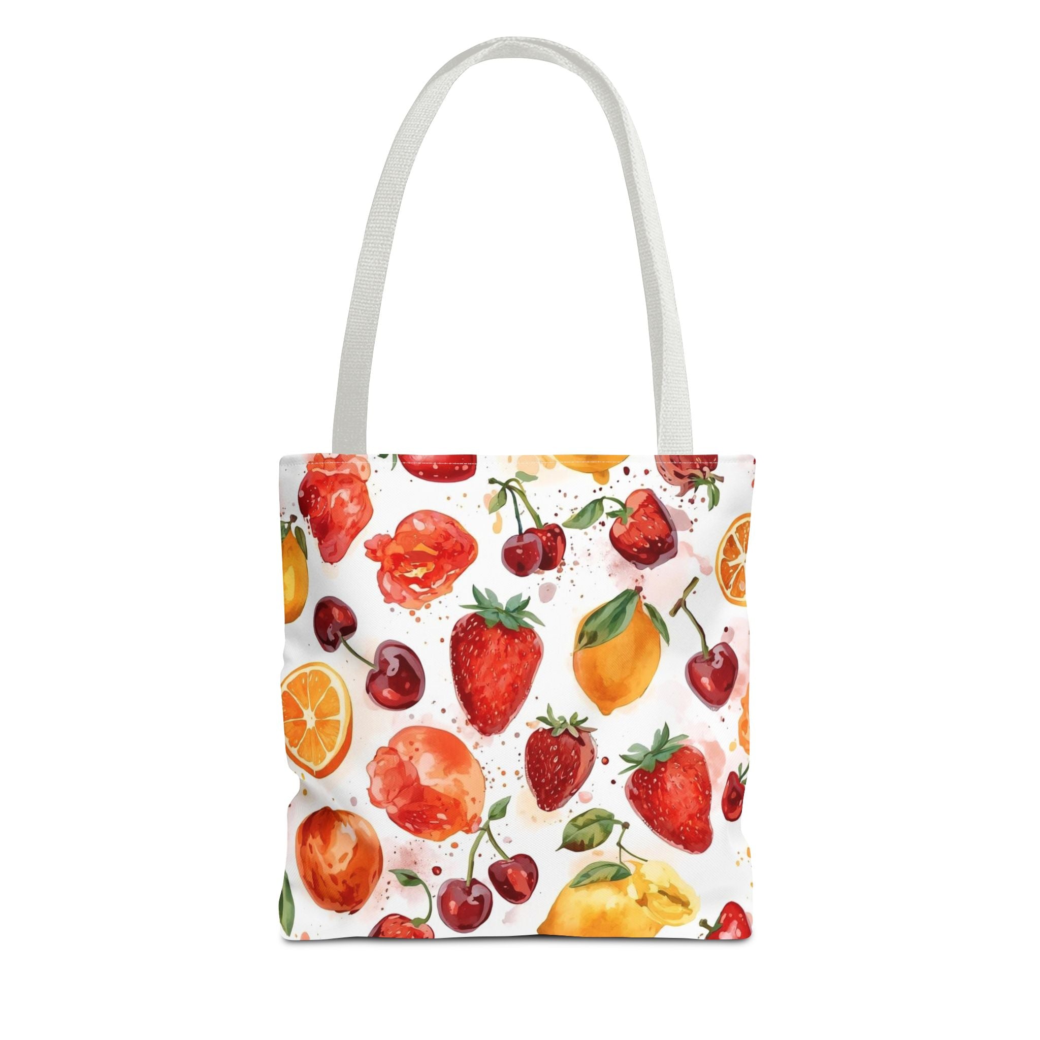 Vibrant Fruit Tote Bag, Colorful Reusable Shopping Bag, Eco-Friendly Grocery Bag, Summer Beach Tote, Fruit Pattern Purse