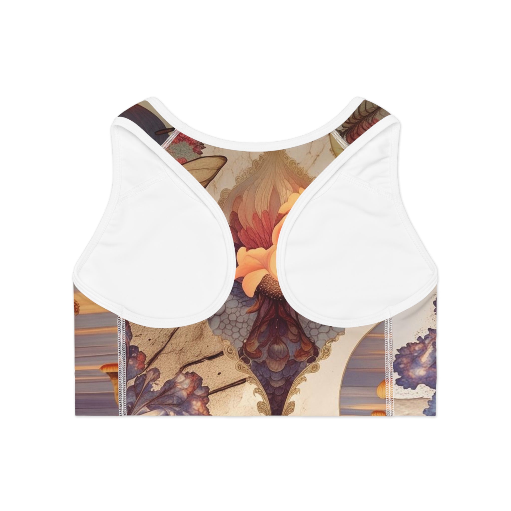 Floral Sports Bra for Active Women, Comfortable Workout Top, Fitness Apparel, Gym Wear, Unique Floral Design