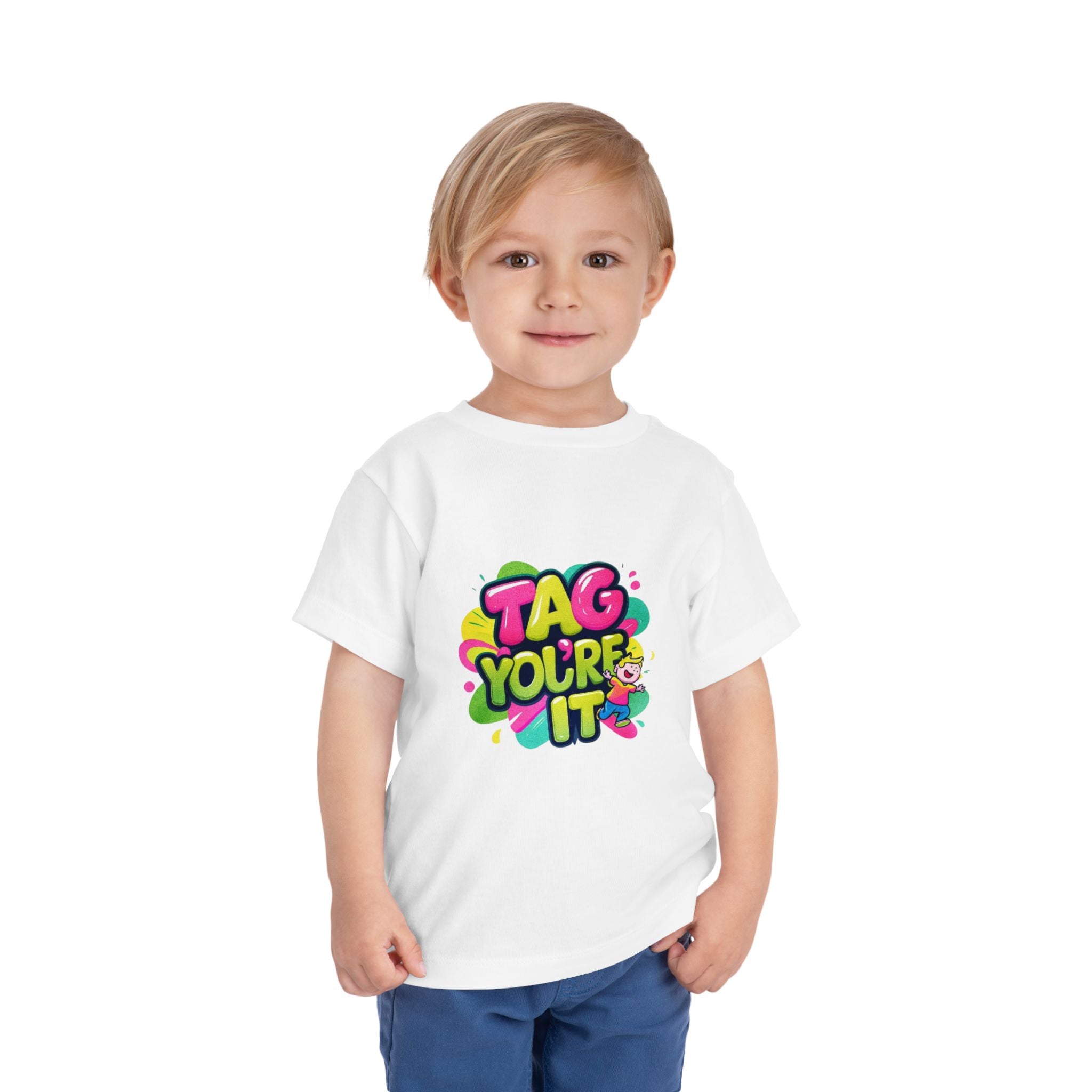 Colorful Toddler Short Sleeve Tee - Fun Playtime Shirt, Kids Gift, Summer Wear, Birthday Party Attire, Play Date Outfit, Casual Tee