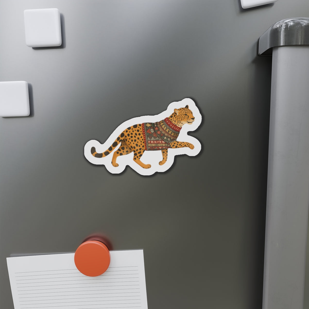 Whimsical Leopard Die-Cut Magnets | Cute Animal Decor, Refrigerator Magnet, Playful Home Office Accessories, Gift for Animal Lovers, [...]