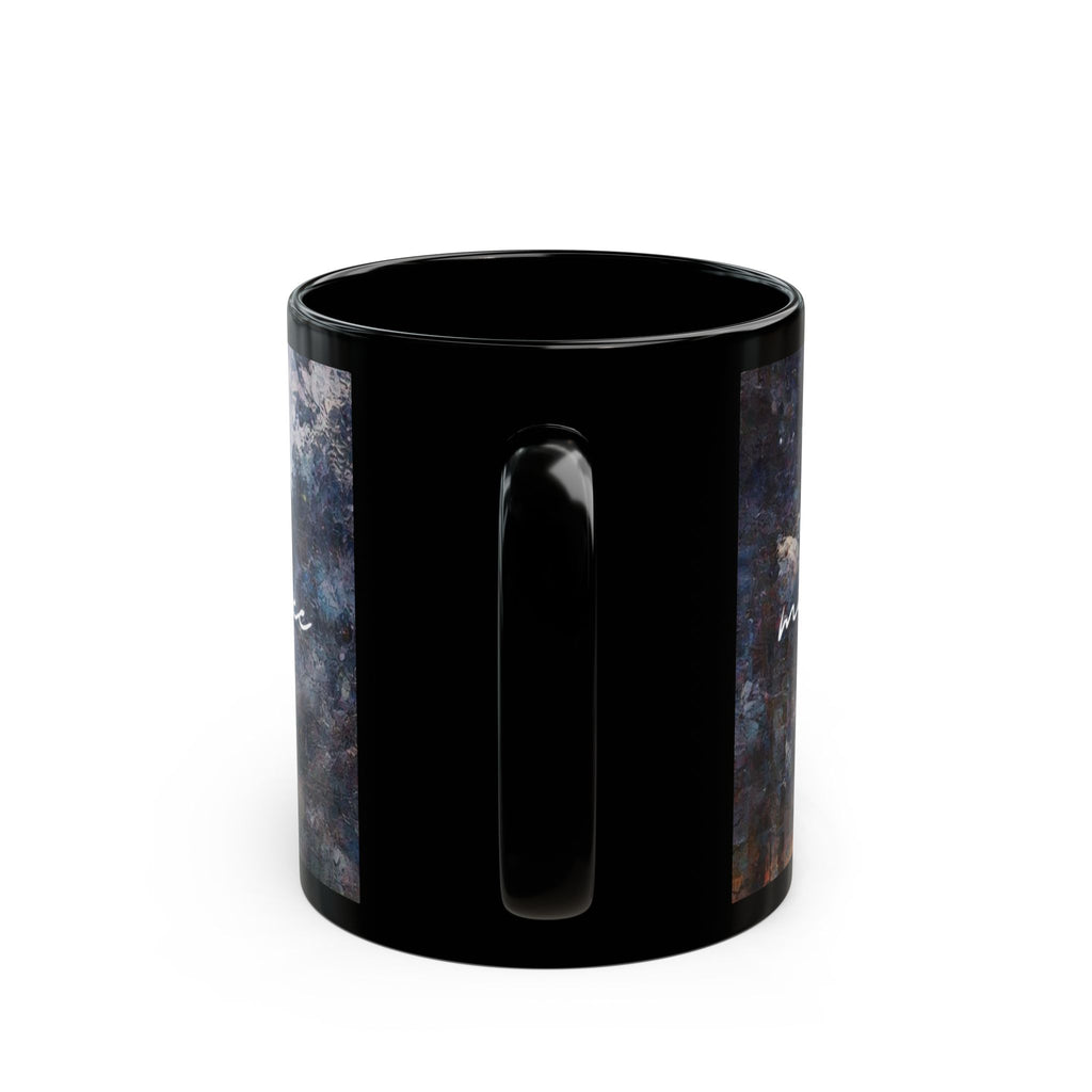 Manifesting Coffee Mug - Law of Attraction Black Ceramic Cup, Positive Affirmation Drinkware, Inspirational Gift, Motivational Quote Tea