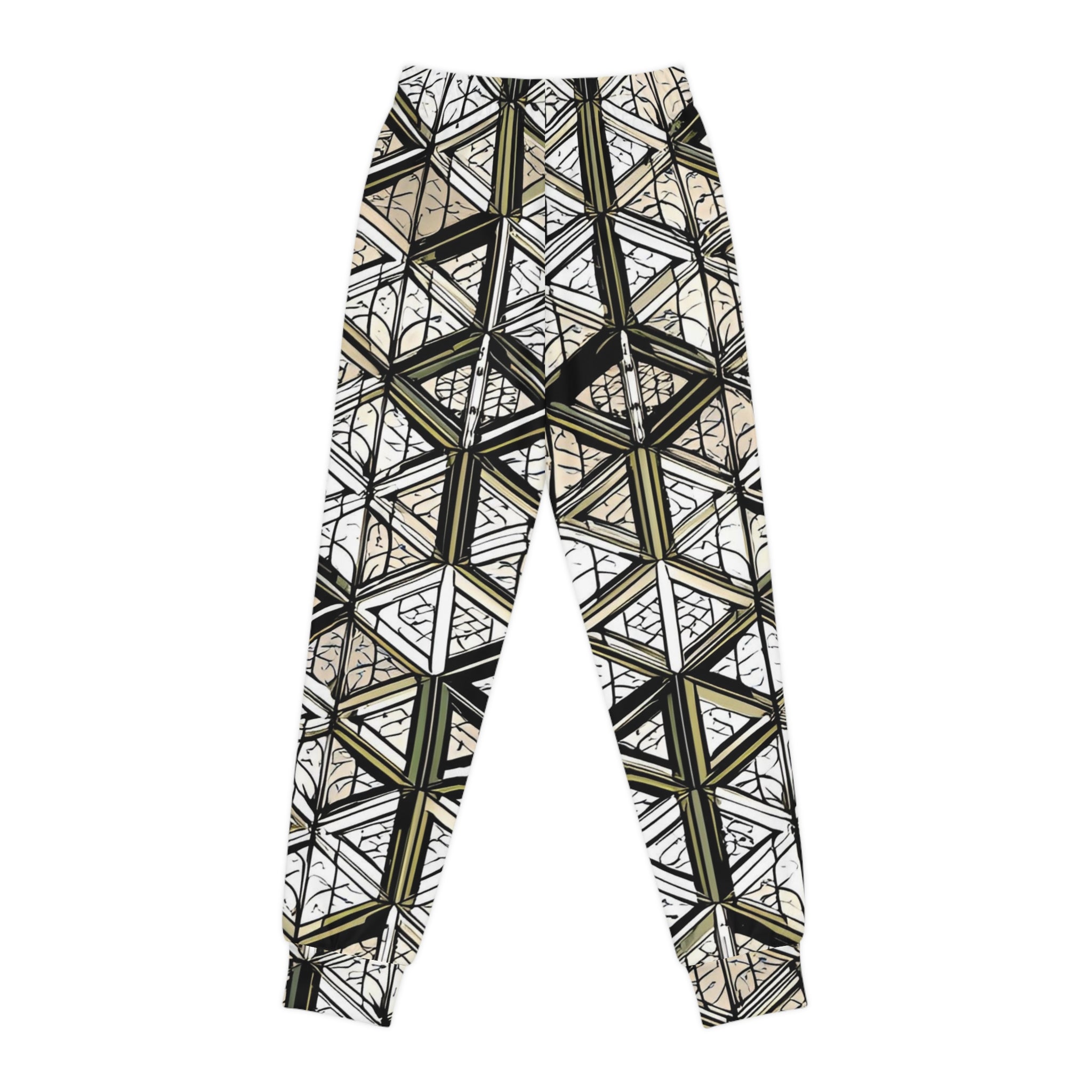 Stylish Youth Joggers with Modern Geometric Design, Trendy Athletic Pants, Youth Apparel, Perfect for School or Play, Gift for Kids
