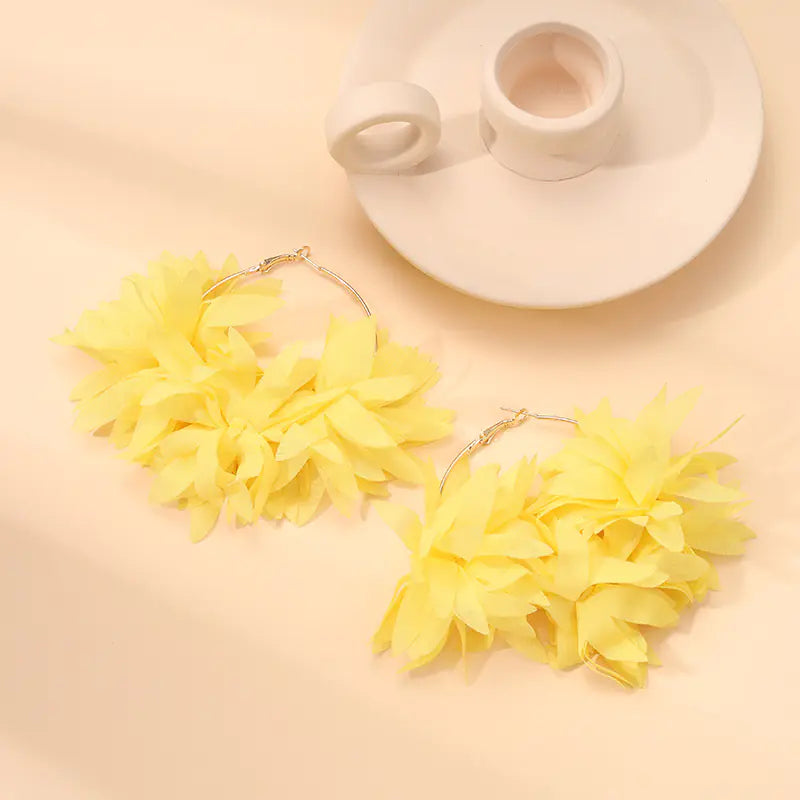 Handmade Personalized Chiffon Petal Earrings (Wholesale)