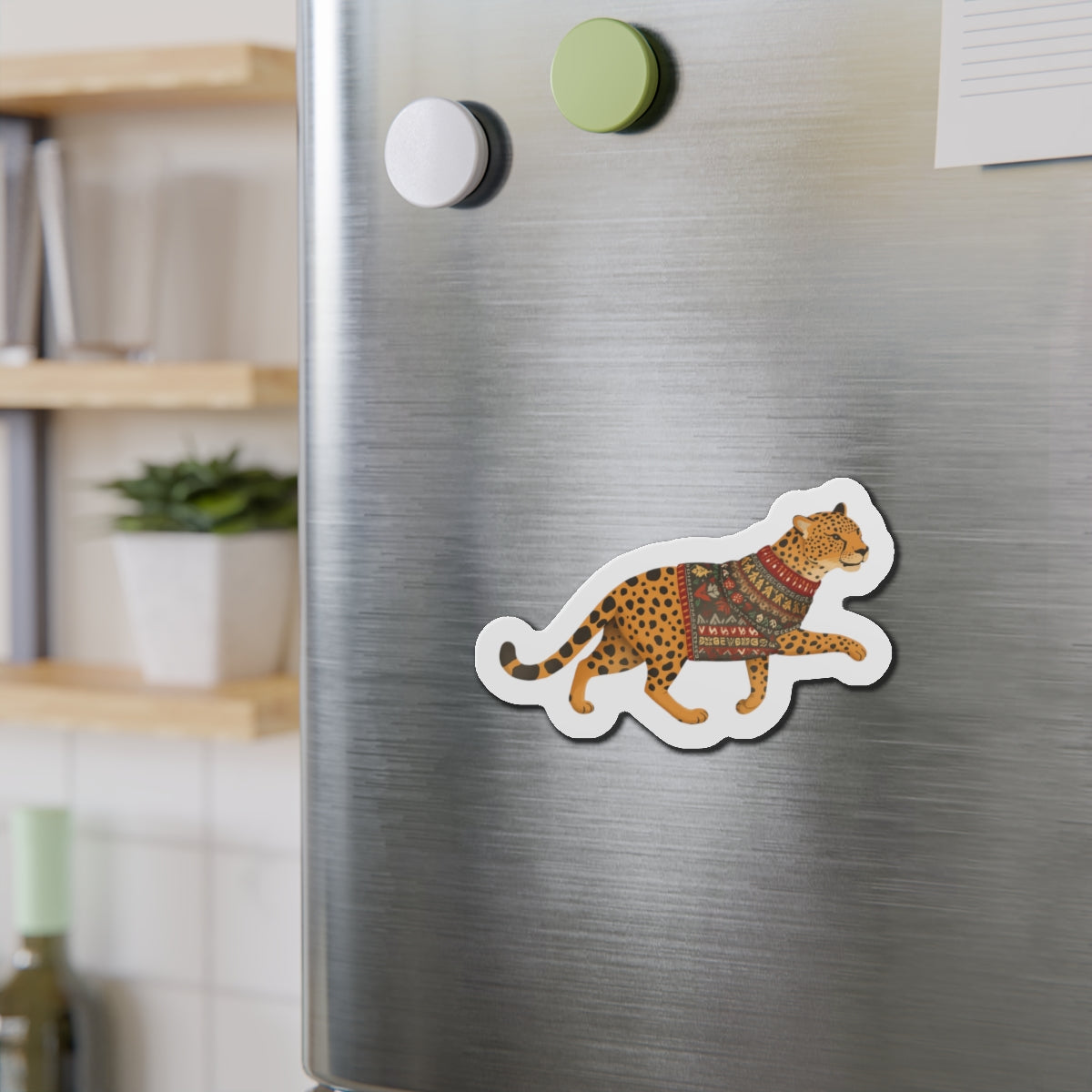 Whimsical Leopard Die-Cut Magnets | Cute Animal Decor, Refrigerator Magnet, Playful Home Office Accessories, Gift for Animal Lovers, [...]