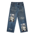 Vintage Wash Baggy Denim Jeans