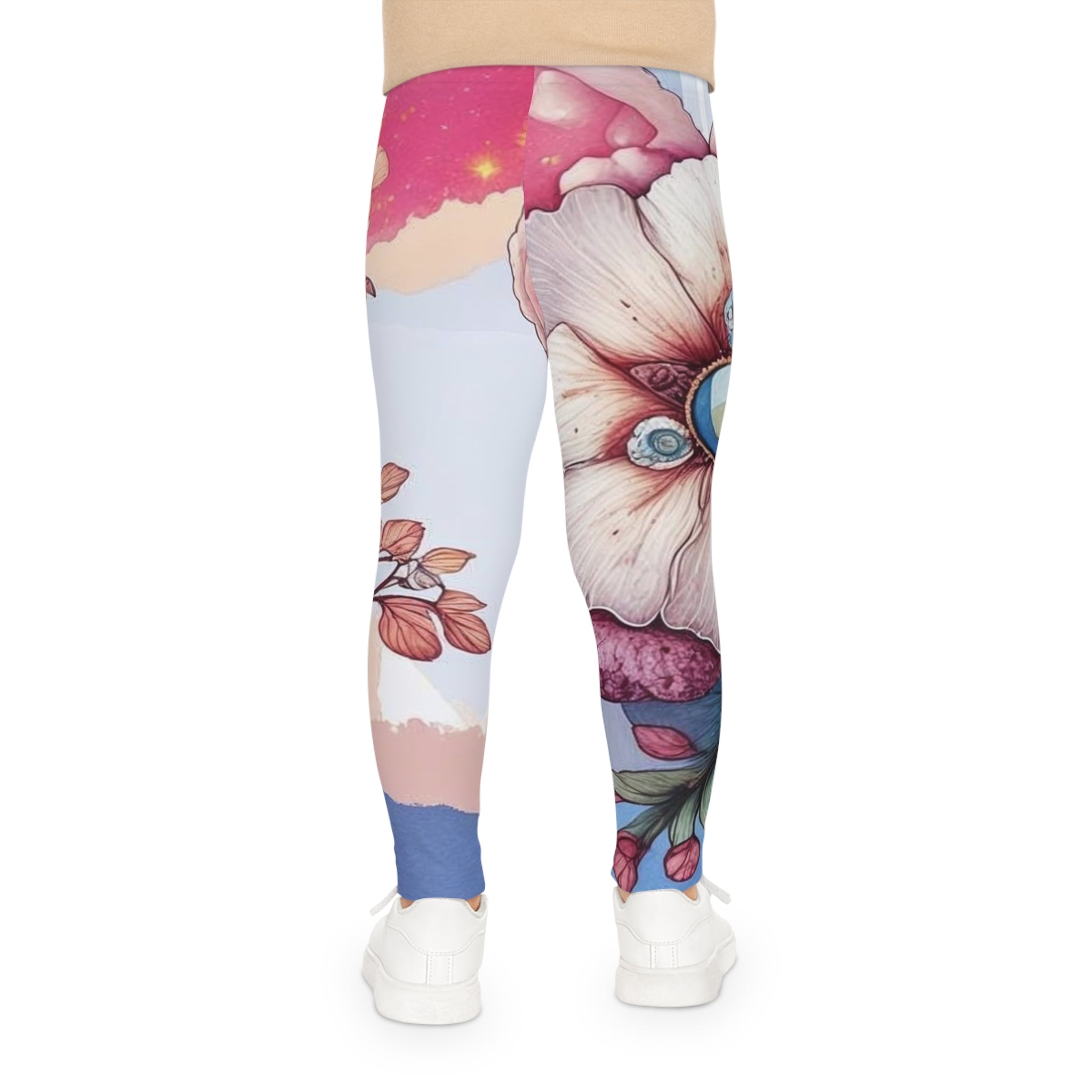 Kids Leggings, Floral Leggings, Children's Pants, Girls Leggings, Flower Pattern, Cute Leggings, Toddler Bottoms, Youth Apparel, Spring