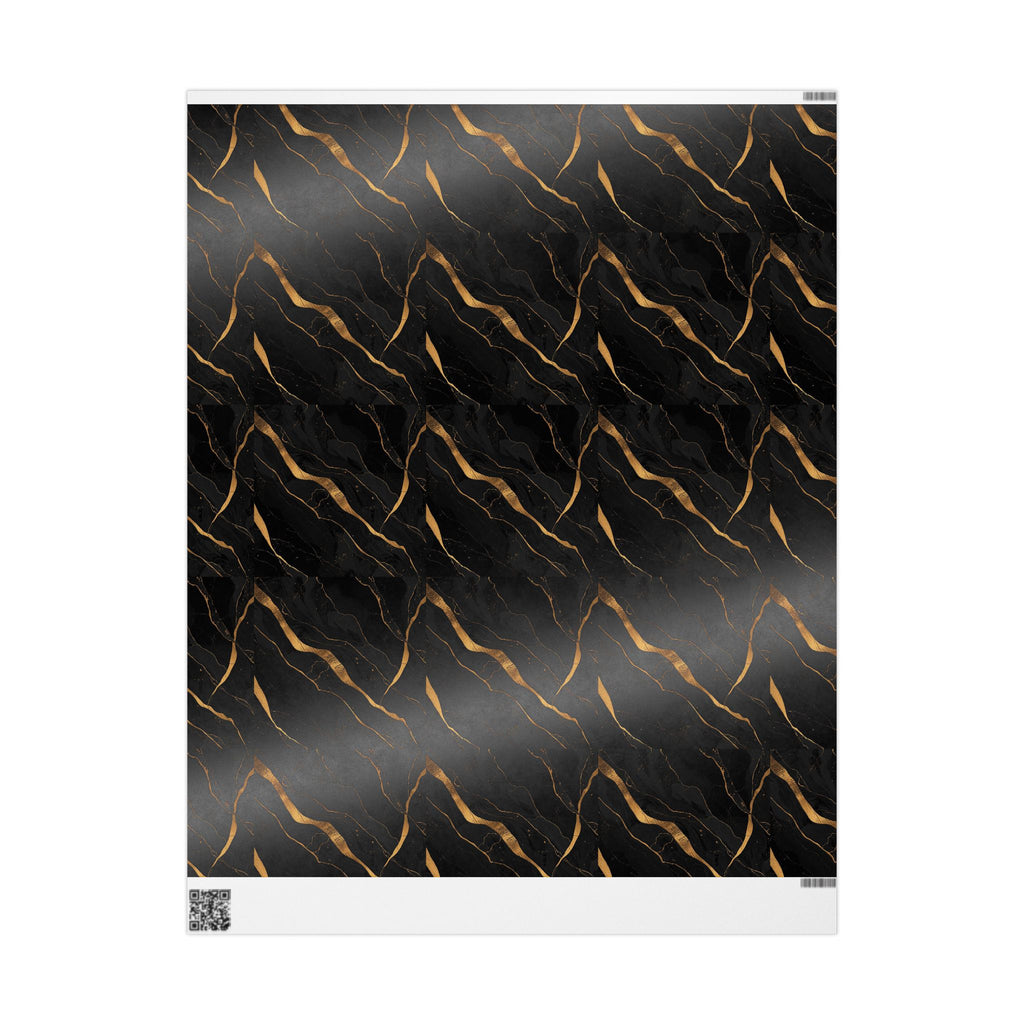 Elegant Black and Gold Wrapping Paper Roll, Luxury Gift Wrap for Christmas, Birthdays, Weddings, and Special Occasions