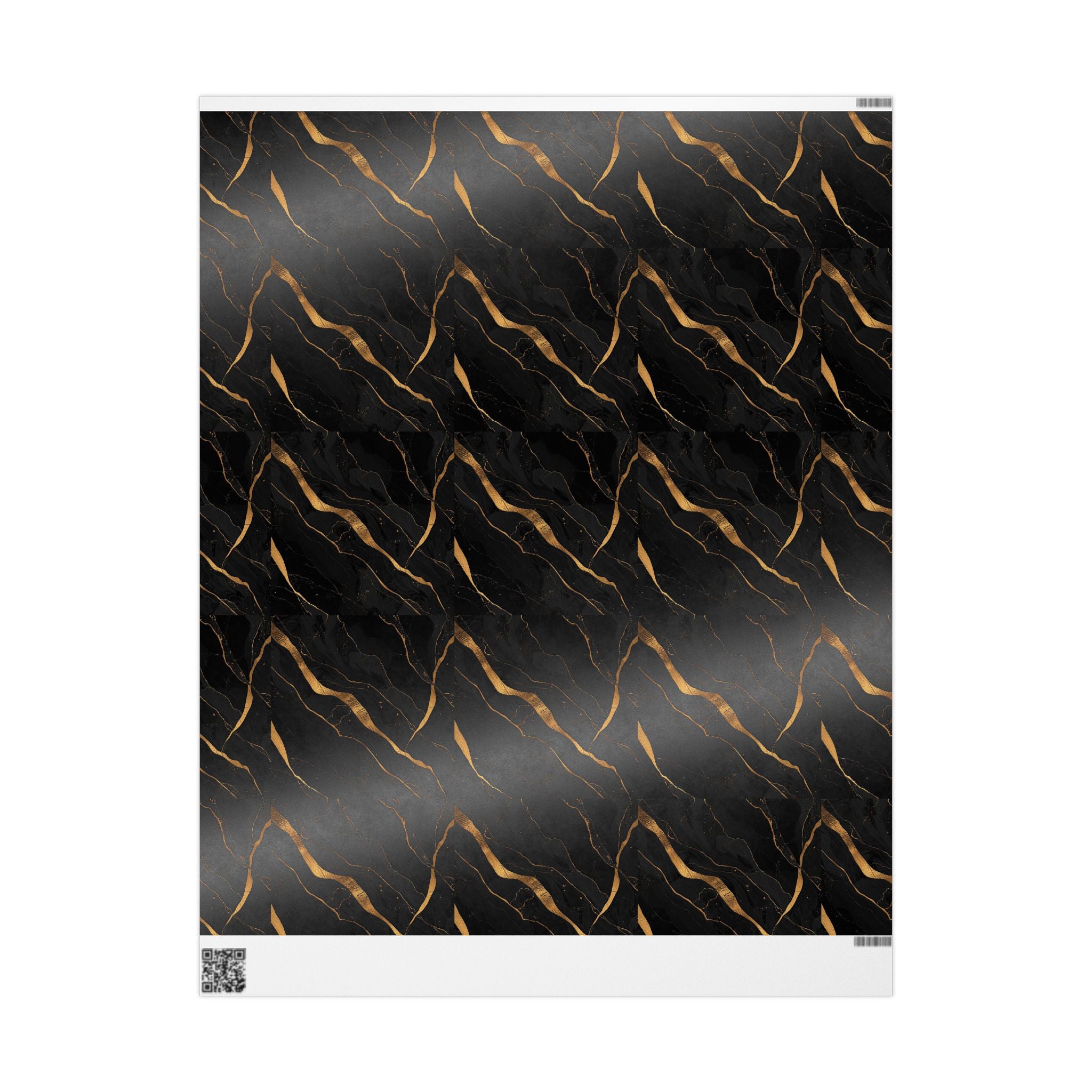 Elegant Black and Gold Wrapping Paper Roll, Luxury Gift Wrap for Christmas, Birthdays, Weddings, and Special Occasions