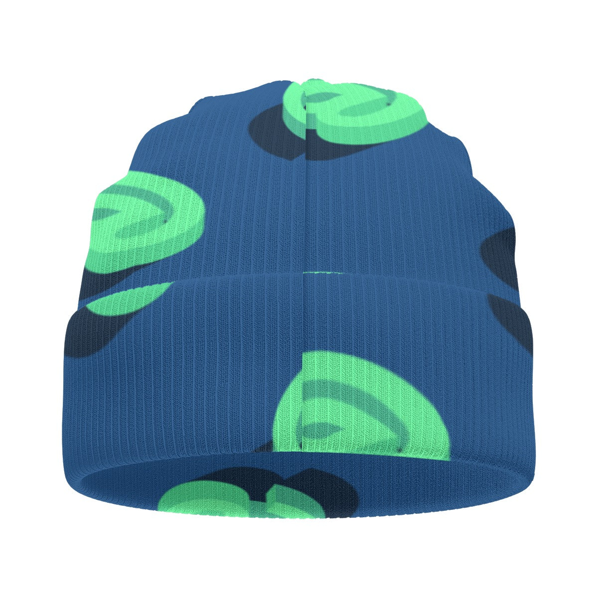 Abstract Art Blue All-Over Print Knitted Hat