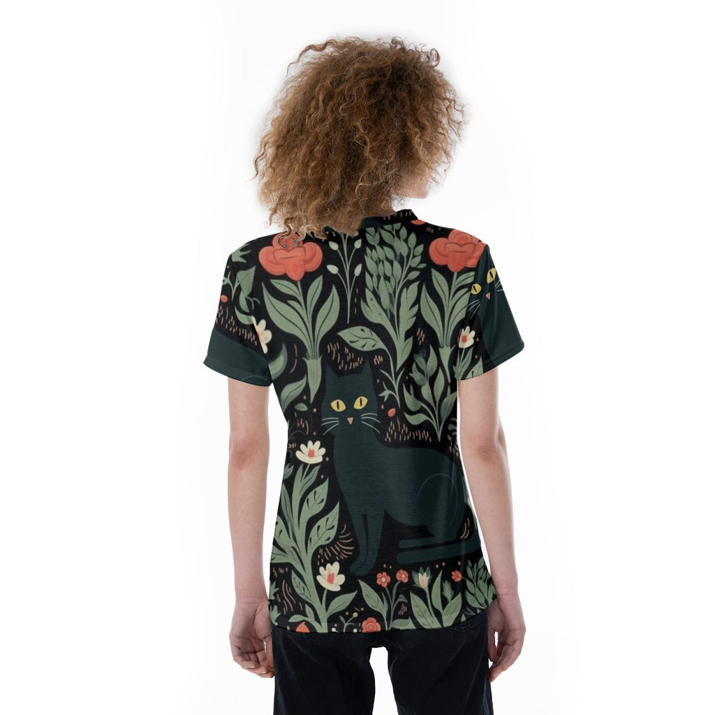 Black Cat Mystique V-Neck Tee