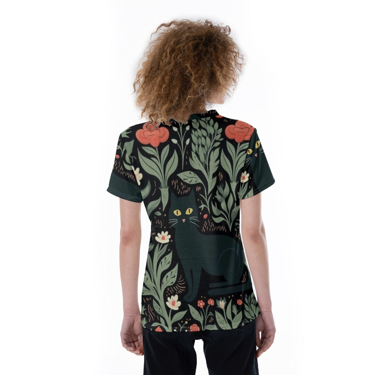 Black Cat Mystique V-Neck Tee