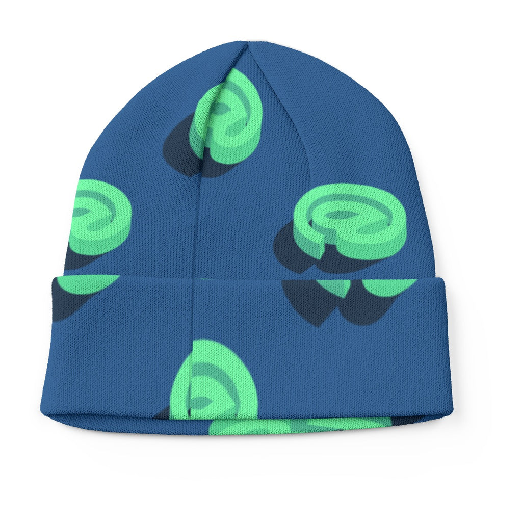 Abstract Art Blue All-Over Print Knitted Hat