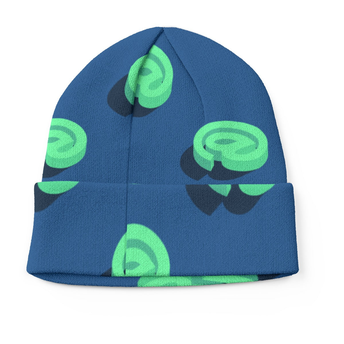 Abstract Art Blue All-Over Print Knitted Hat