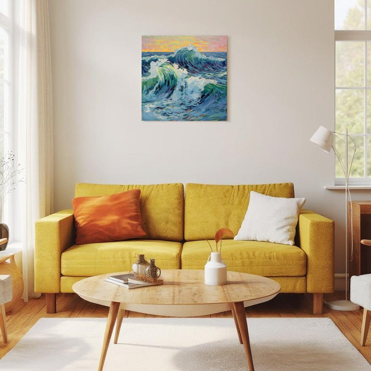 Ocean Waves Serenity Canvas Wall Art