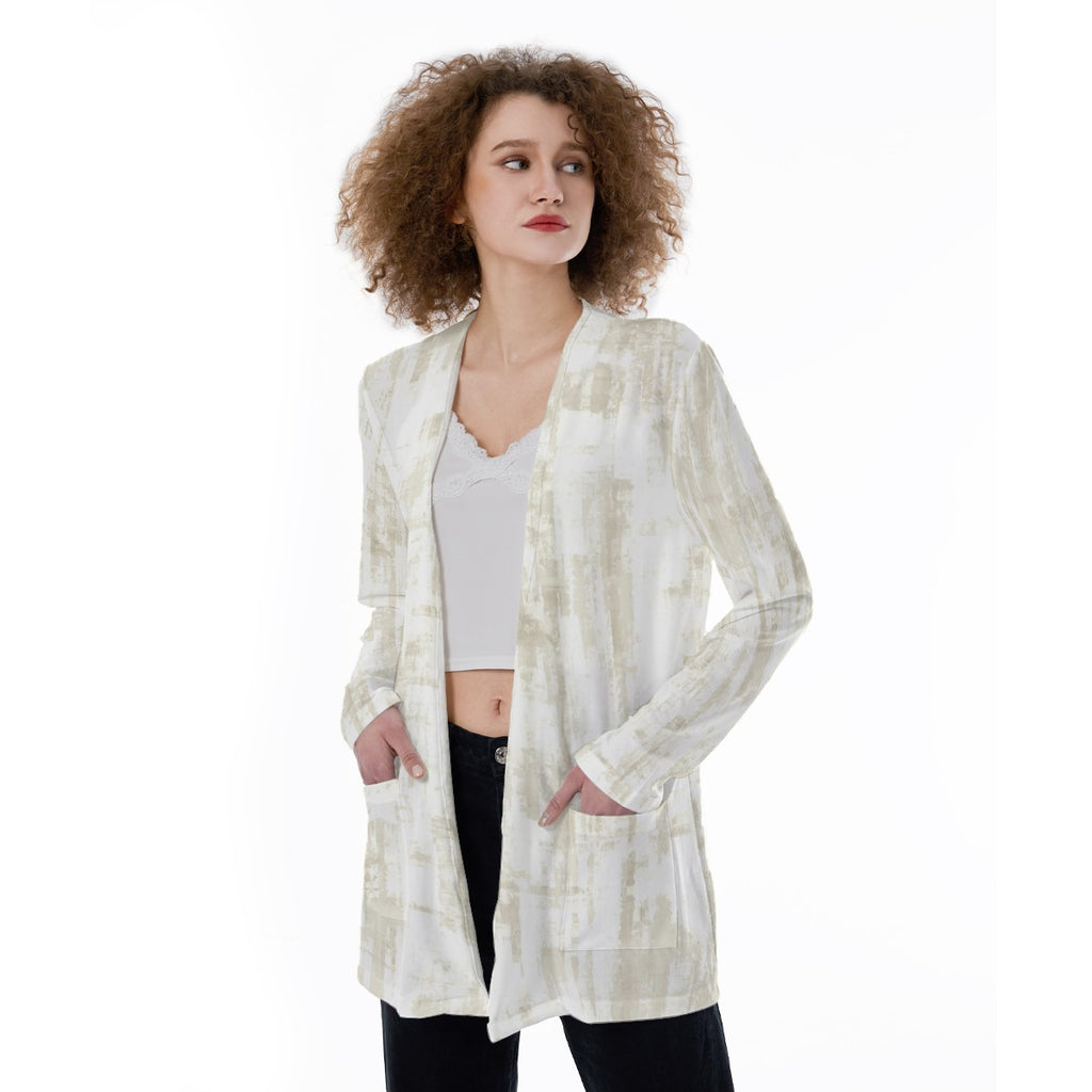 Classic White Design All-Over Print Women's Cover With Pocket