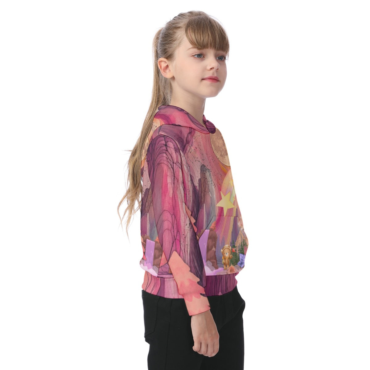 Girly Camping Glamping All-Over Print Oversized Kid's Hoodie