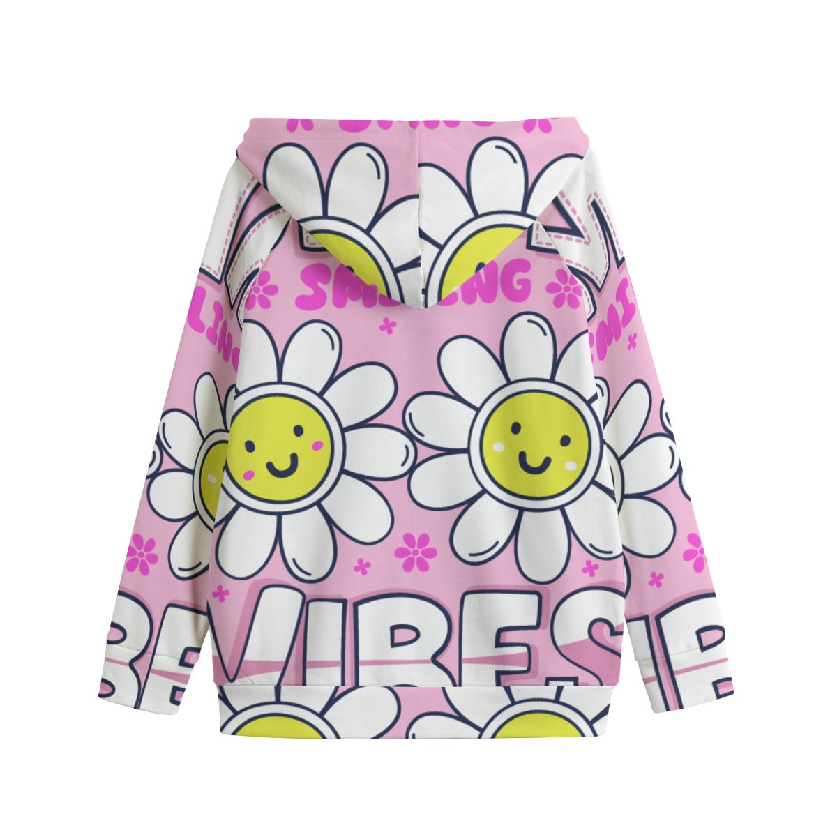 Flower Power Print Kid's Zipper Hoodie