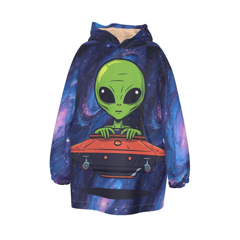Alienated Kid's Sherpa Fleece Hoodie Blanket
