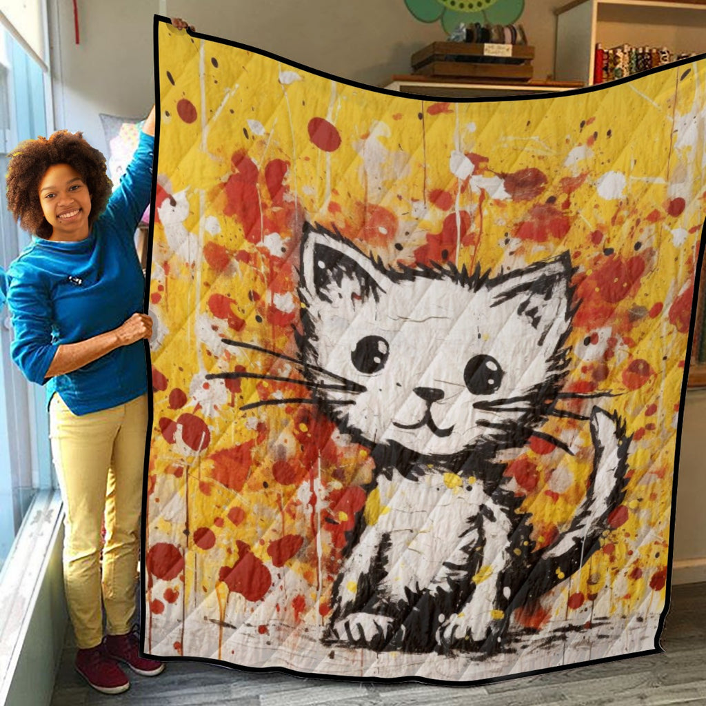 Cute Kitten Lightweight Quilt