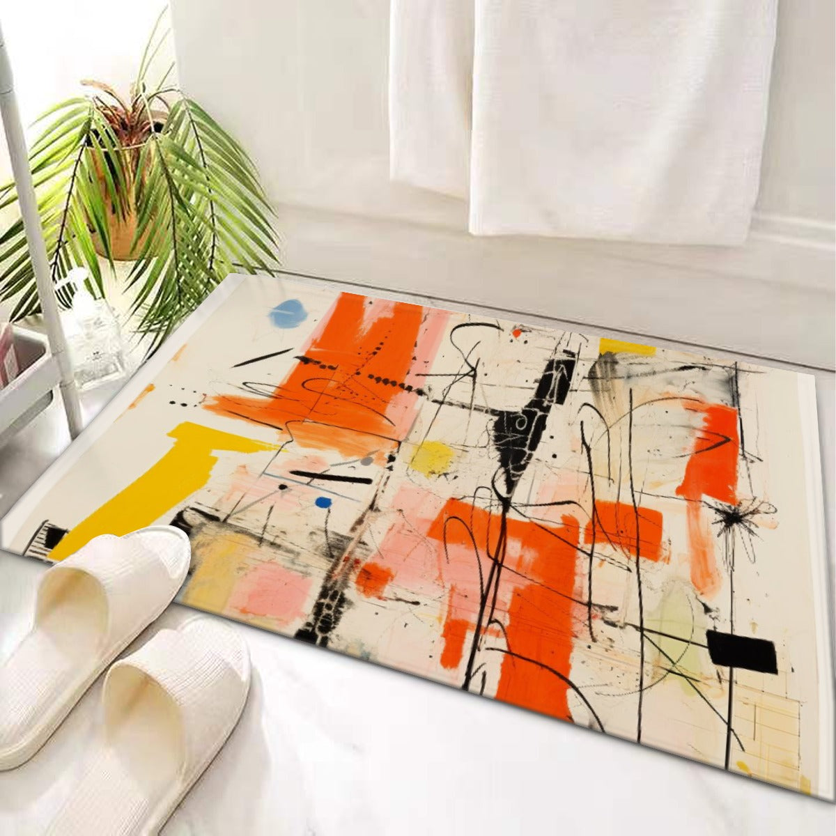 Flattered Splatter Art Door Mat