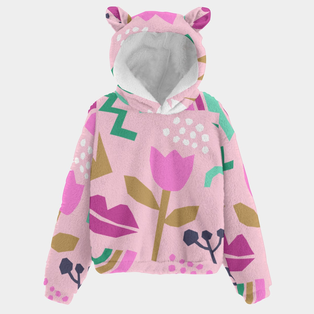 Forest Friend Fleece Hoodie with Ears
