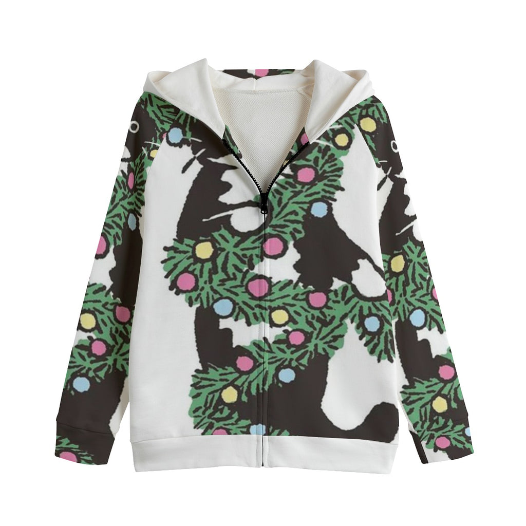 Christmas Tree Kids Zip-Up Hoodie