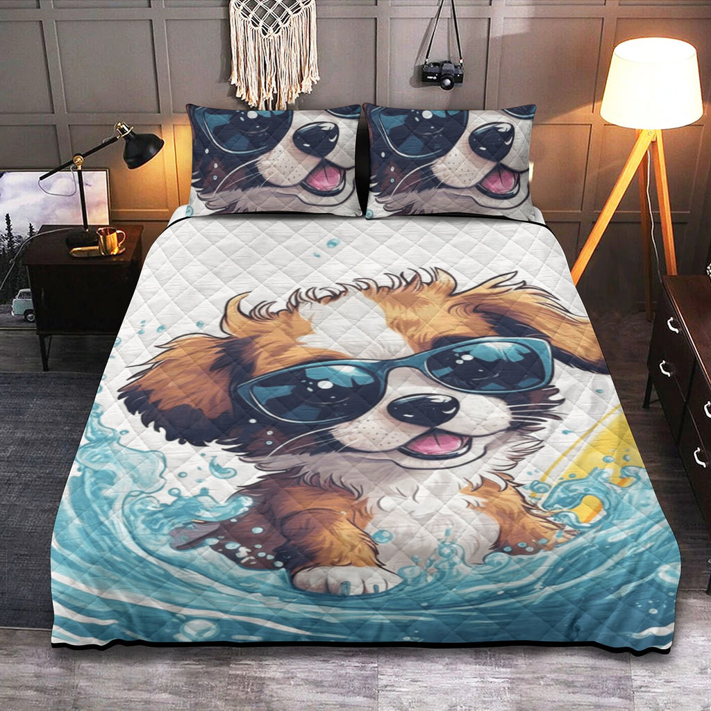 Cozy Dreams Puppy Quilt & Pillow Set