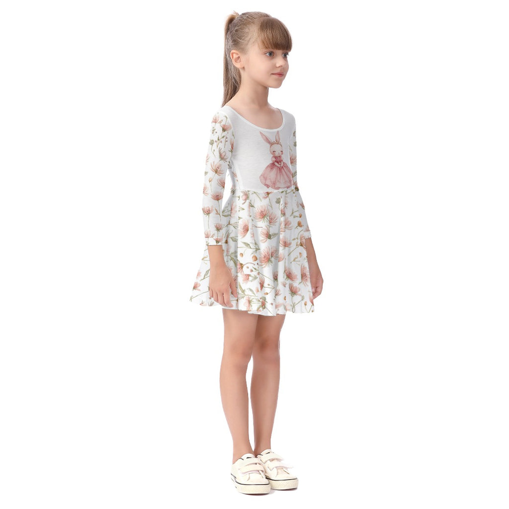 Ballet Bunny Kid's Long Sleeve Dress